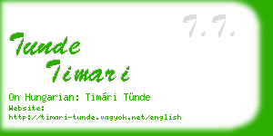 tunde timari business card